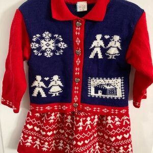 Vintage winter holiday sweater set